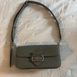 Coach Sage Green Leather Shoulder Bag